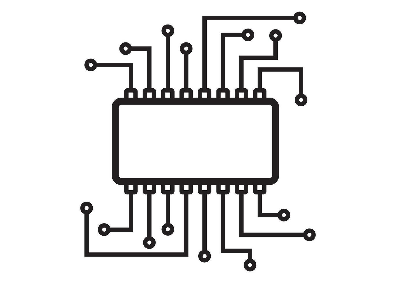 puce électronique icône conception vecteur