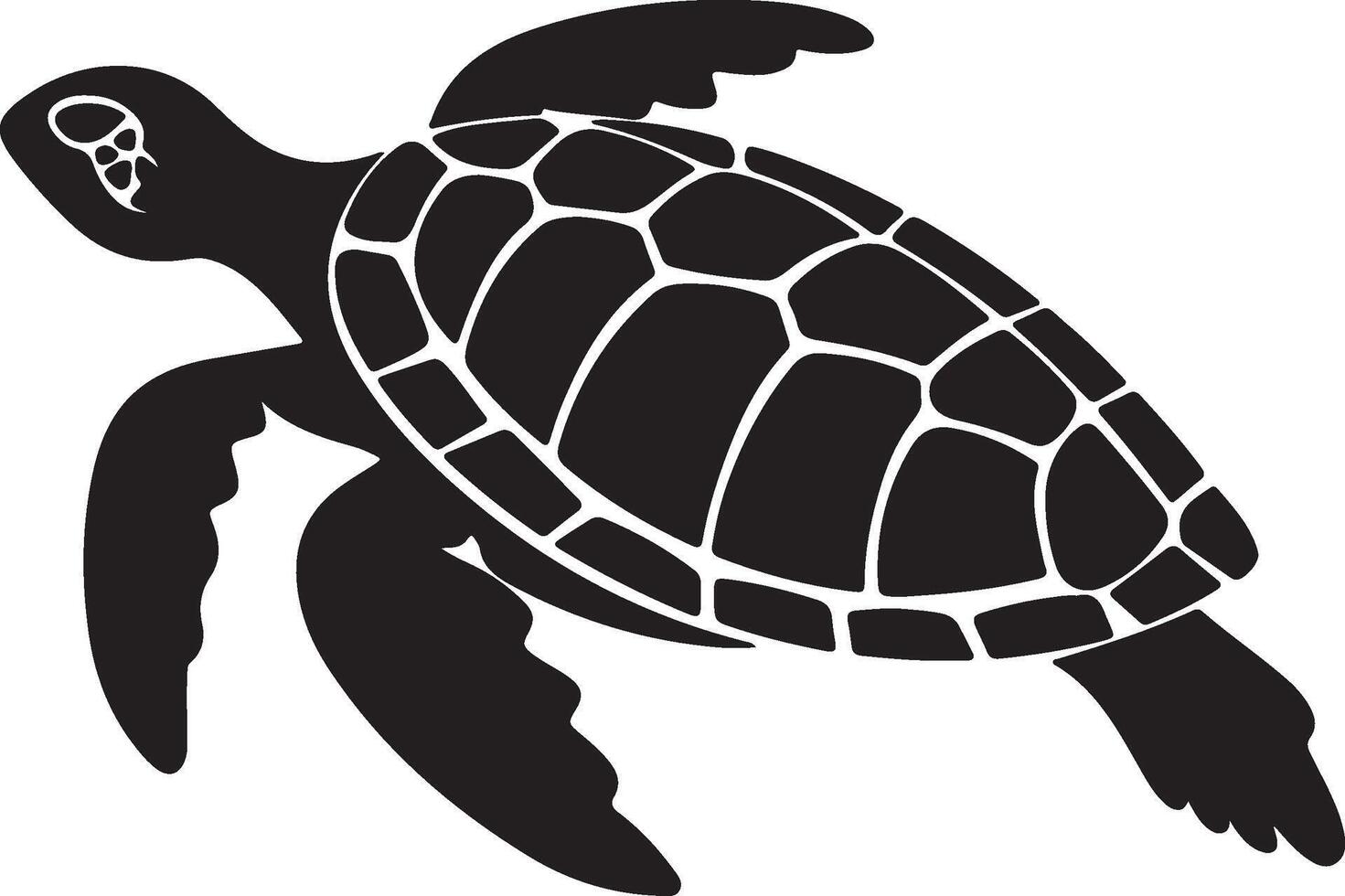 tortue silhouette vecteur illustration blanc Contexte