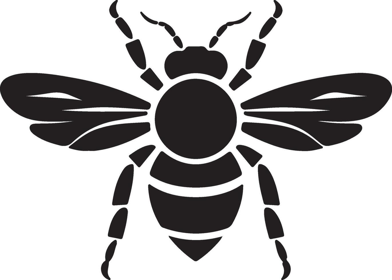 abeille silhouette vecteur illustration blanc Contexte
