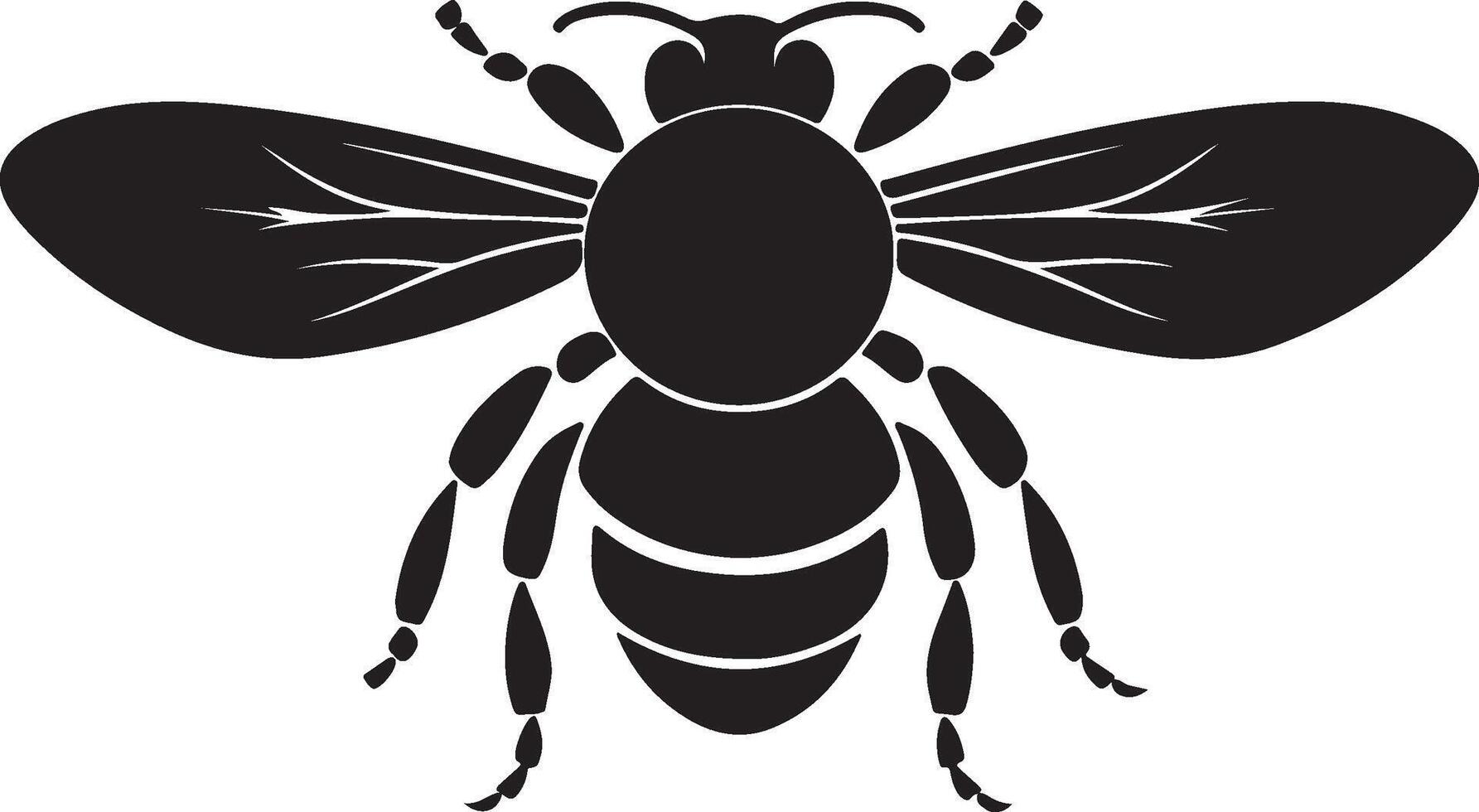 abeille silhouette vecteur illustration blanc Contexte