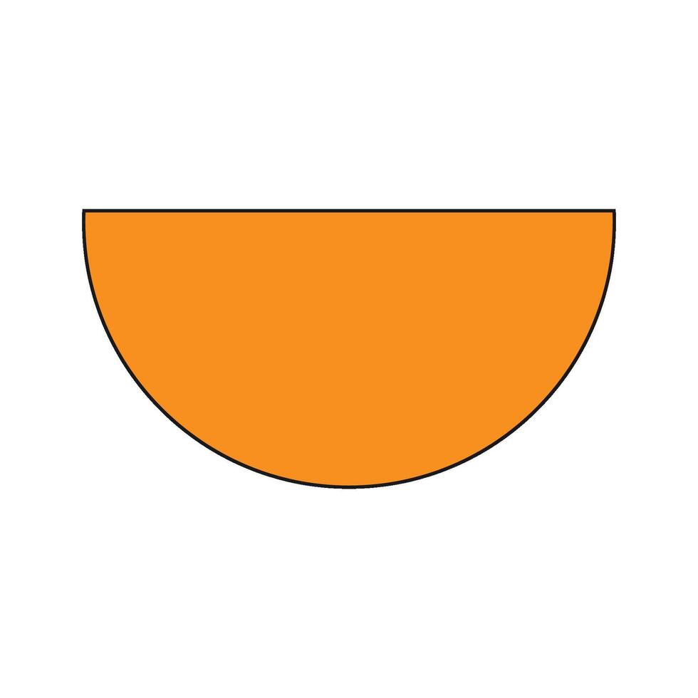 semi-circulaire géométrique icône vecteur