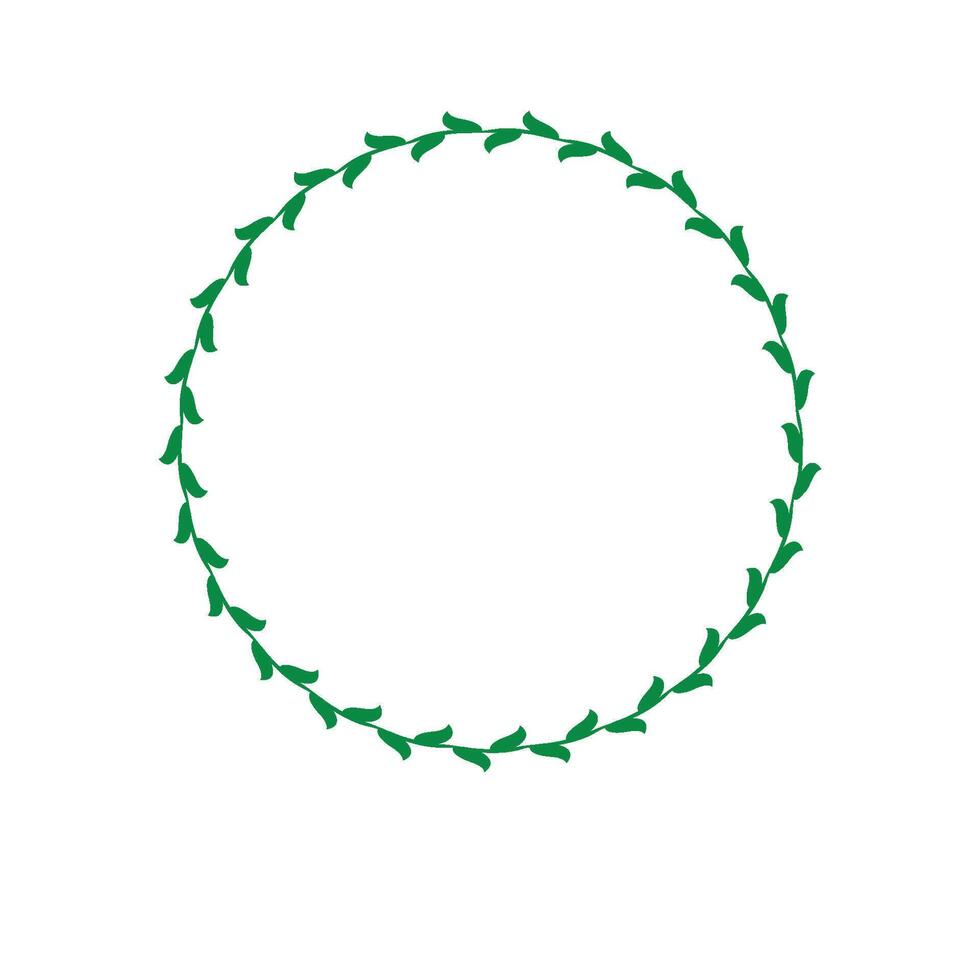 rond Cadre logo avec circulaire feuille motif vecteur