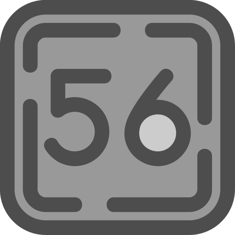 cinquante six ligne rempli niveaux de gris icône vecteur