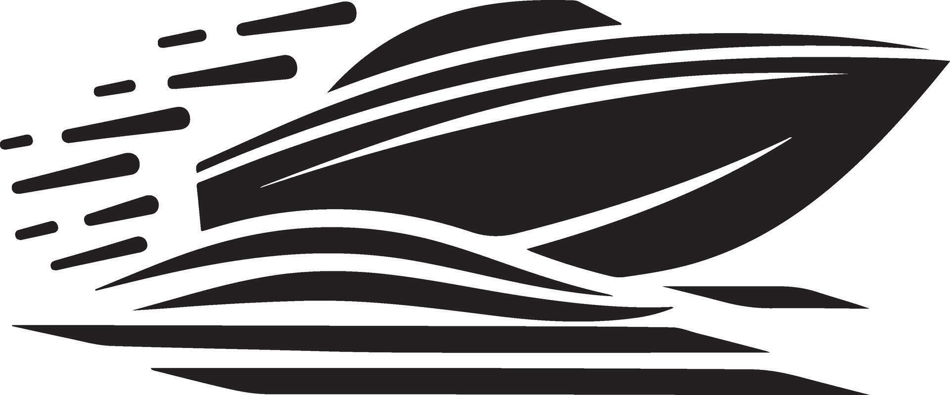 minimal la vitesse bateau vecteur logo concept icône, clipart, symbole, noir Couleur silhouette dix