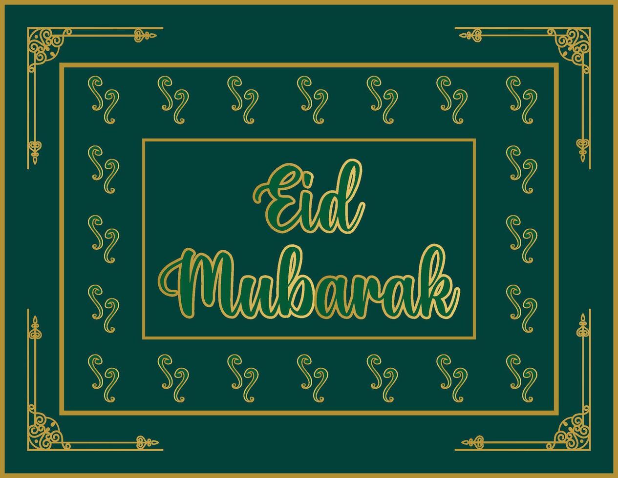 content eid mubarak fête, vacances carte avec croissant lune et d'or lanterne, solide Couleur Contexte vecteur