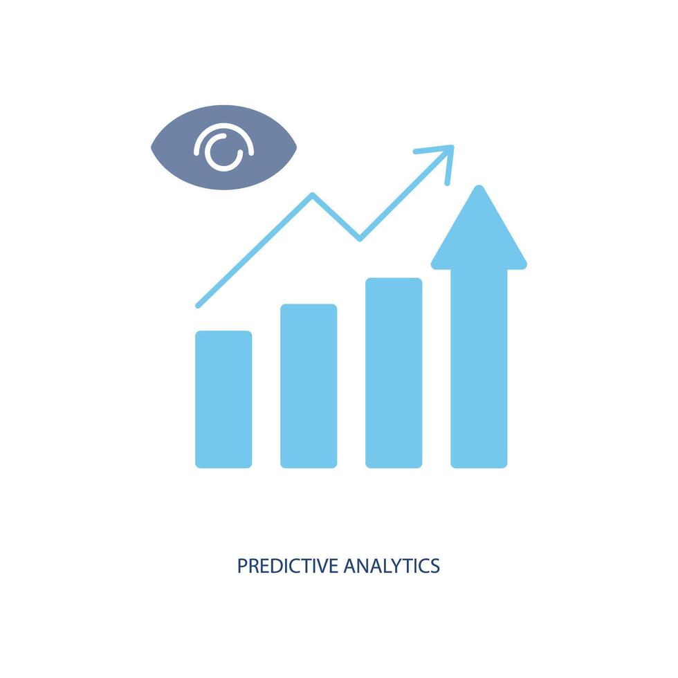 prédictif analytique concept ligne icône. Facile élément illustration. prédictif analytique concept contour symbole conception. vecteur