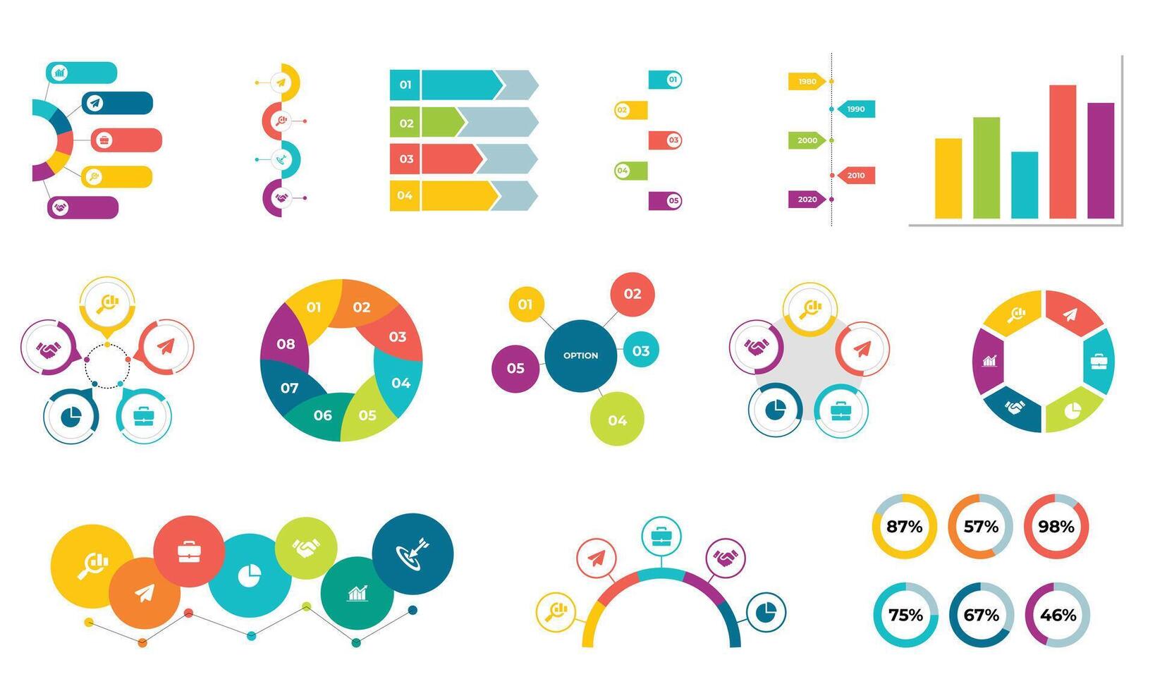 conception d'éléments infographiques vecteur