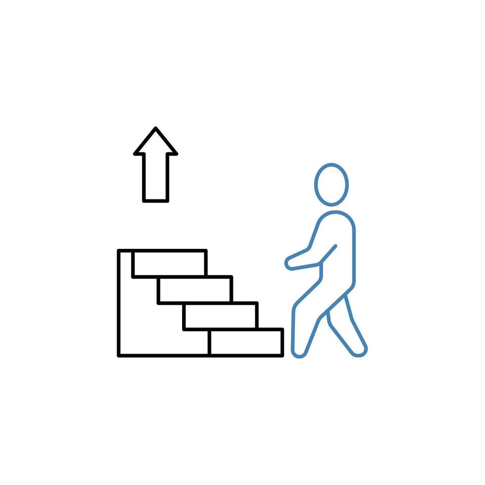 pas concept ligne icône. Facile élément illustration. pas concept contour symbole conception. vecteur