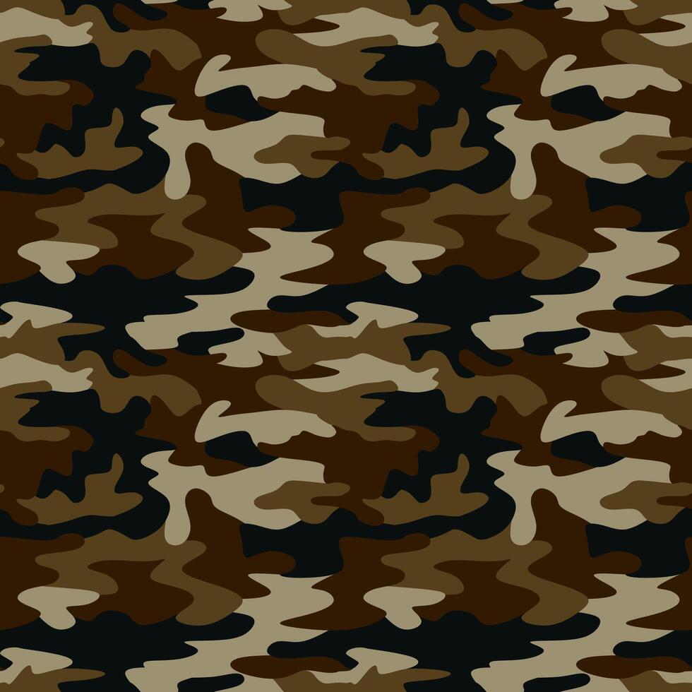 vecteur sans couture modèle de militaire camouflage. texture pour conception et imprimer. armée forêt cacher. kaki vert marron. pour soldats et chasse. gris pour soldats, chasse. cacher dans le forêt.