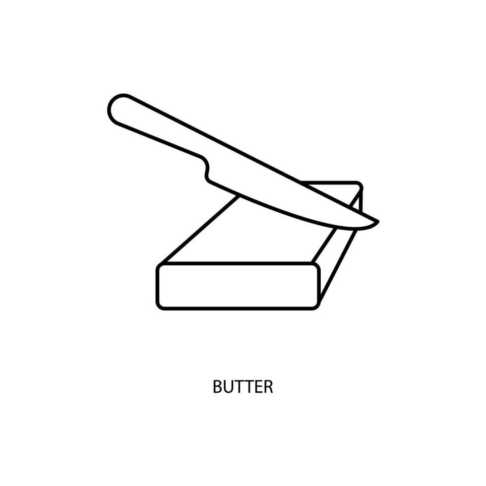 beurre concept ligne icône. Facile élément illustration. beurre concept contour symbole conception. vecteur