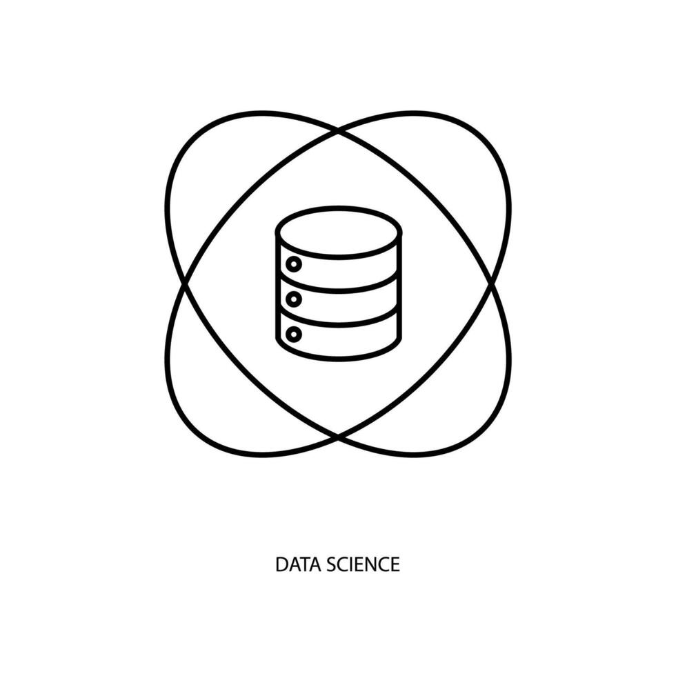 Les données science concept ligne icône. Facile élément illustration. Les données science concept contour symbole conception. vecteur