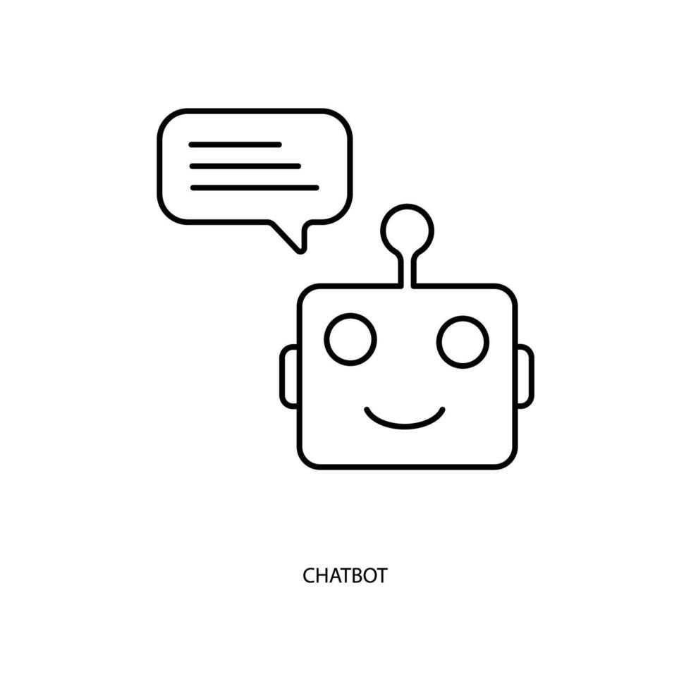 chatbot concept ligne icône. Facile élément illustration. chatbot concept contour symbole conception. vecteur