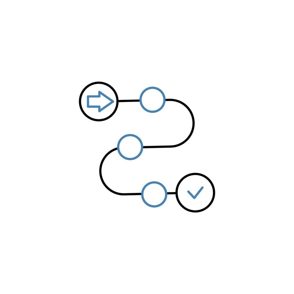 feuille de route concept ligne icône. Facile élément illustration. feuille de route concept contour symbole conception. vecteur