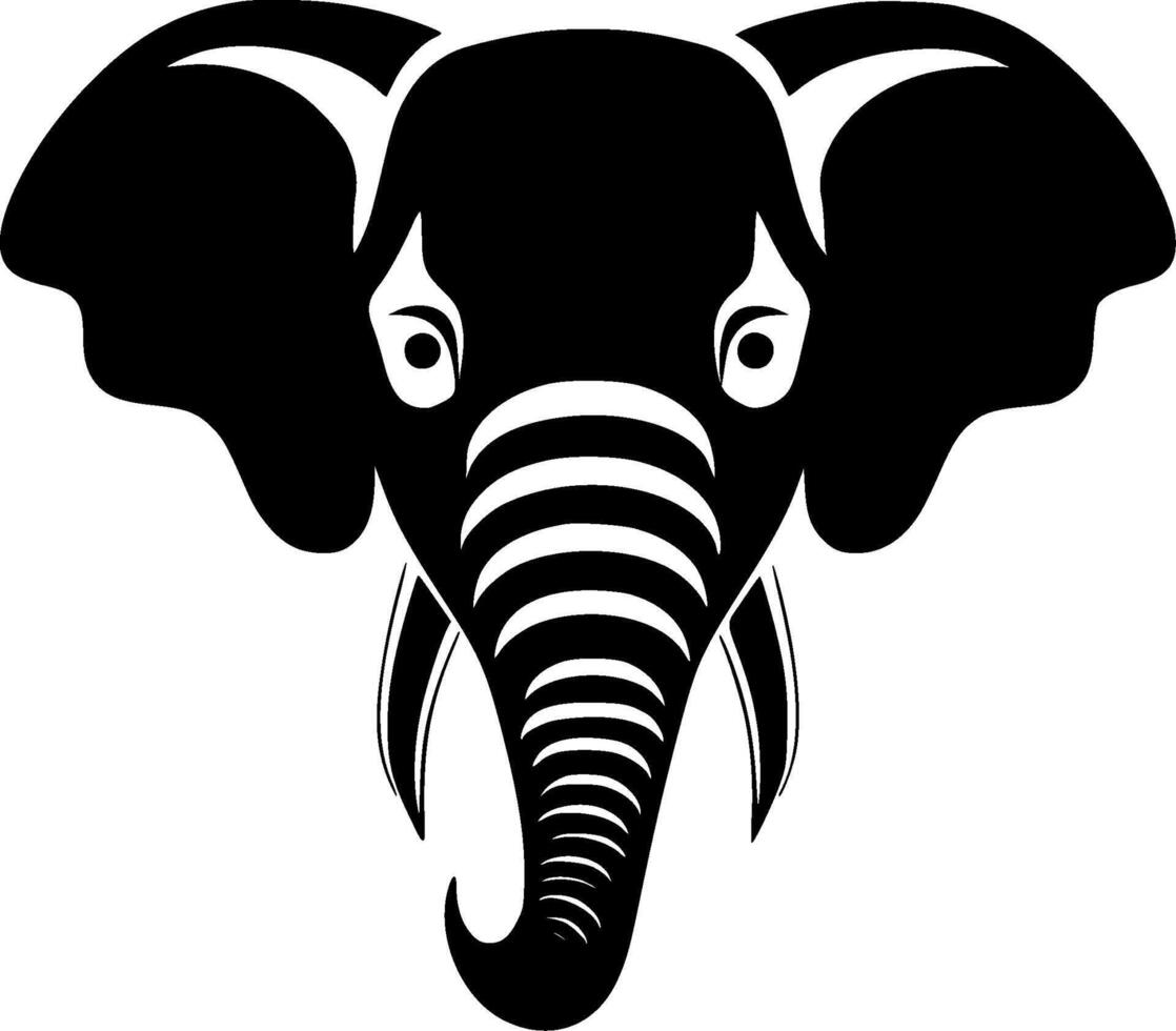 l'éléphant - minimaliste et plat logo - vecteur illustration