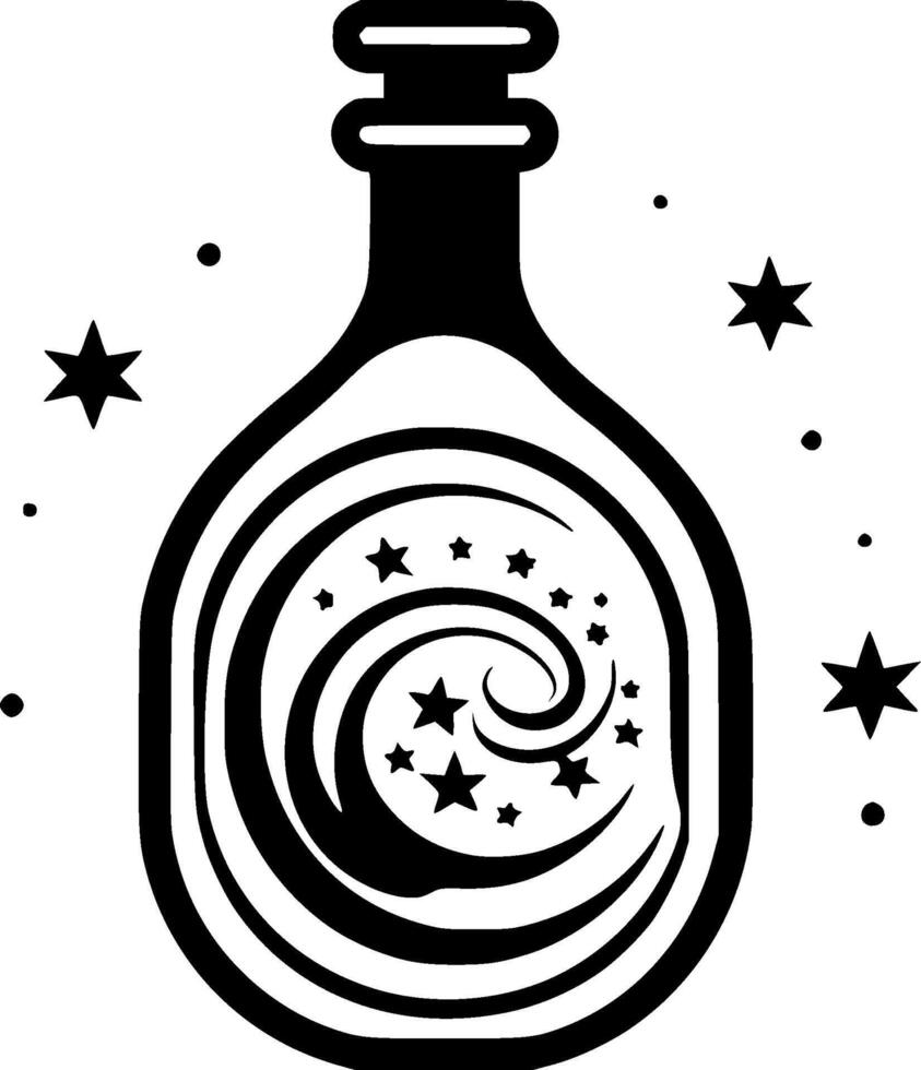 bouteille - minimaliste et plat logo - vecteur illustration