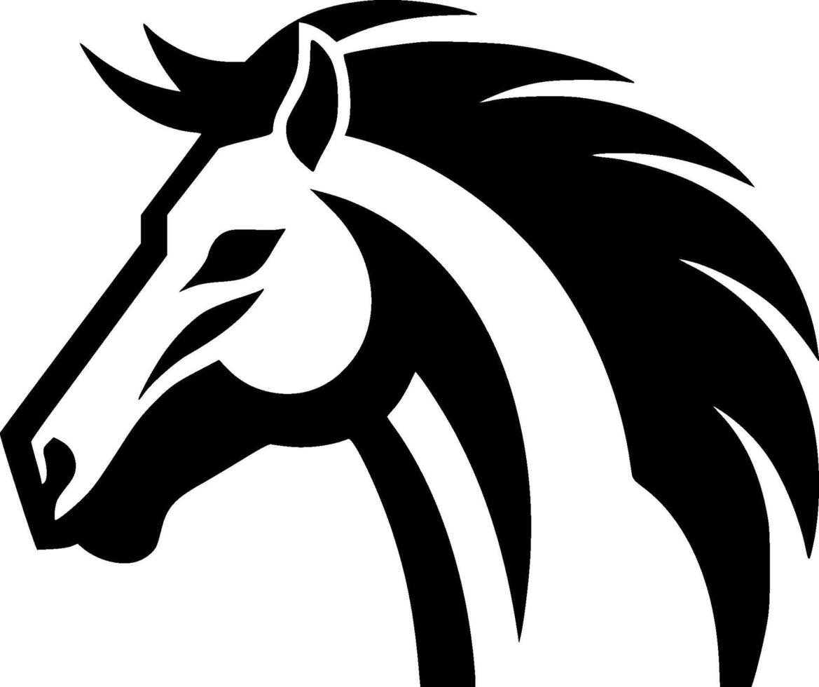 cheval - minimaliste et plat logo - vecteur illustration