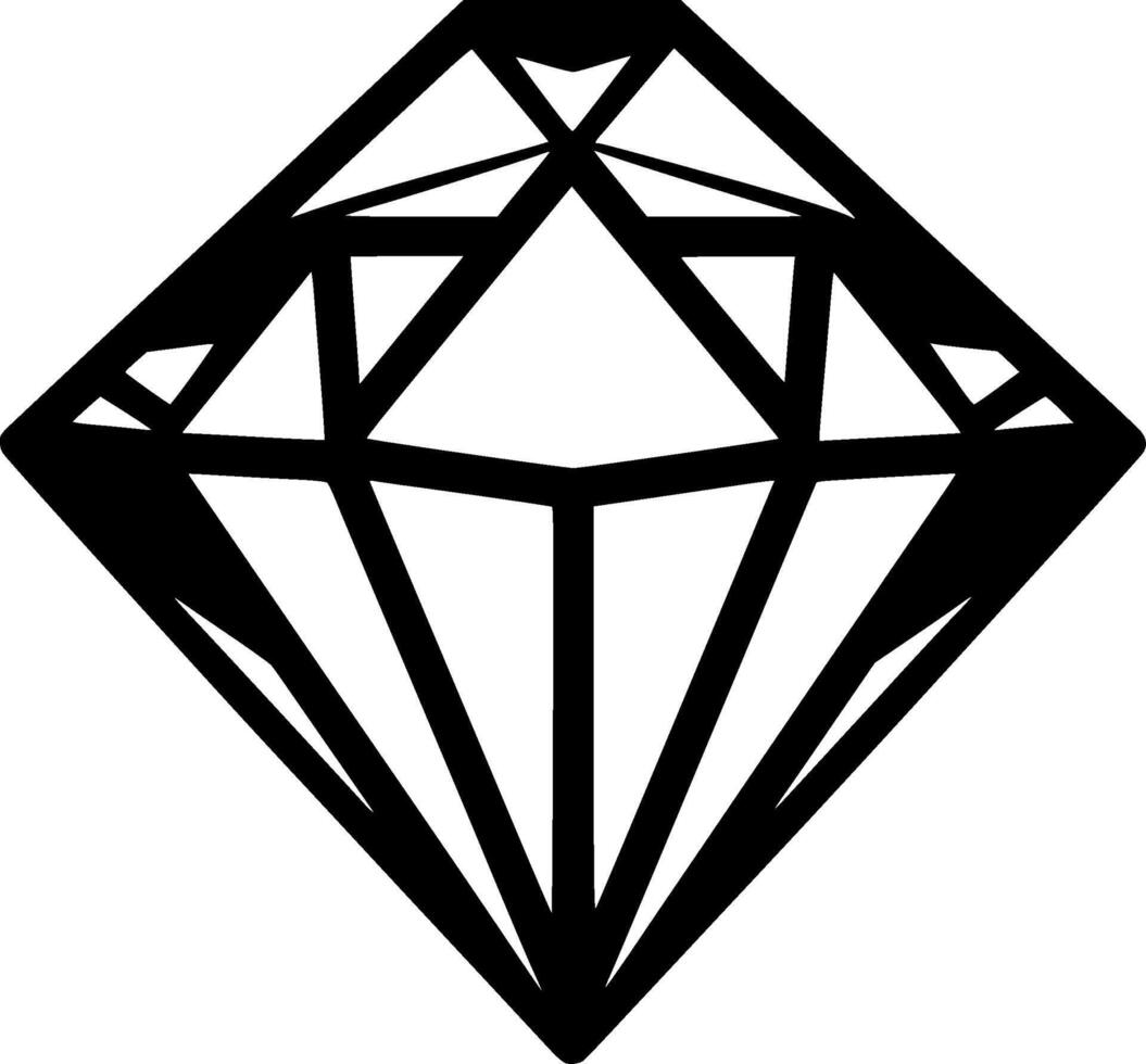 diamant - minimaliste et plat logo - vecteur illustration