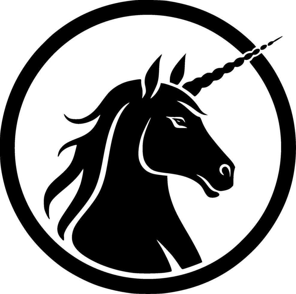 Licorne - minimaliste et plat logo - vecteur illustration