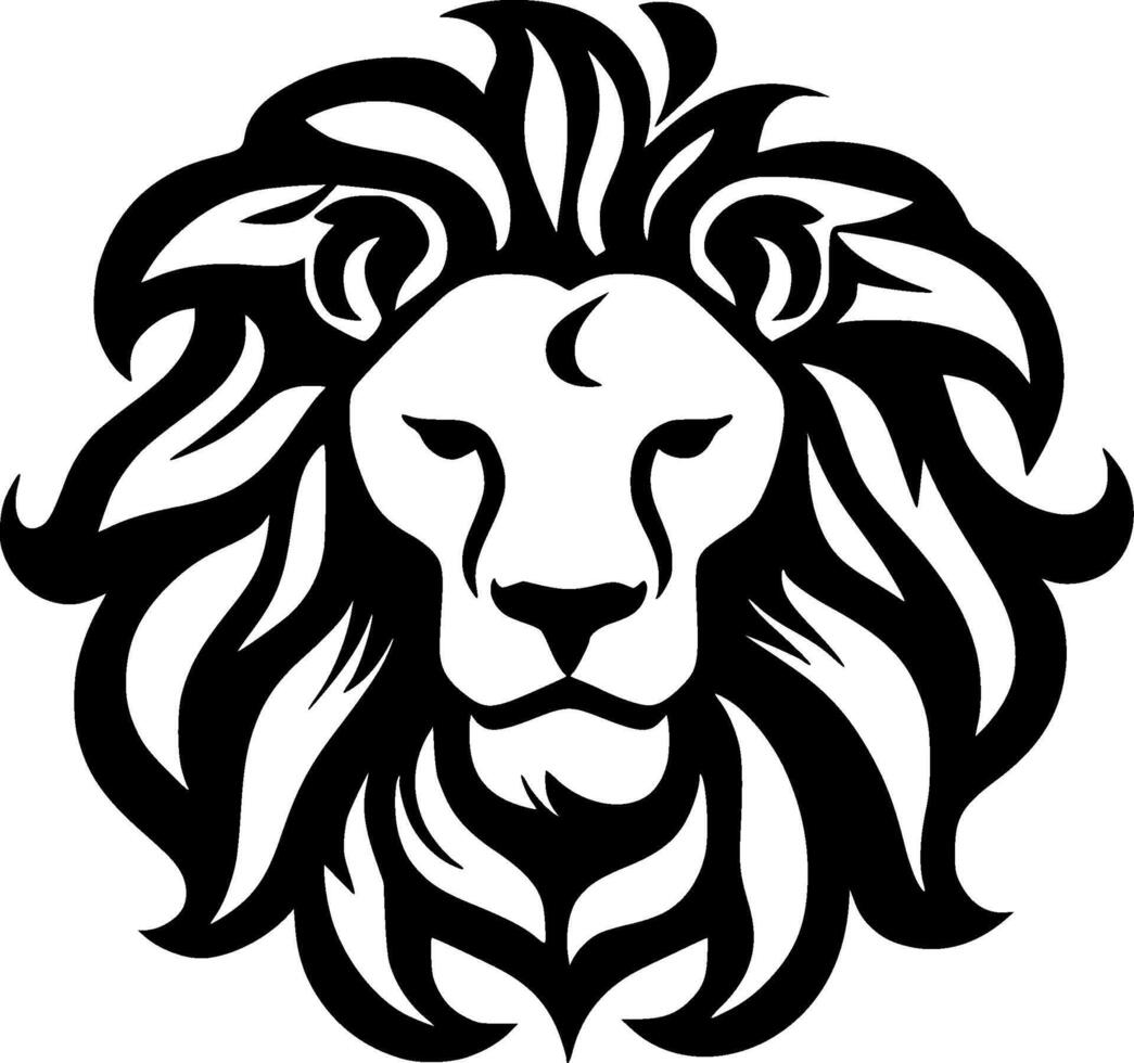 lion, noir et blanc vecteur illustration