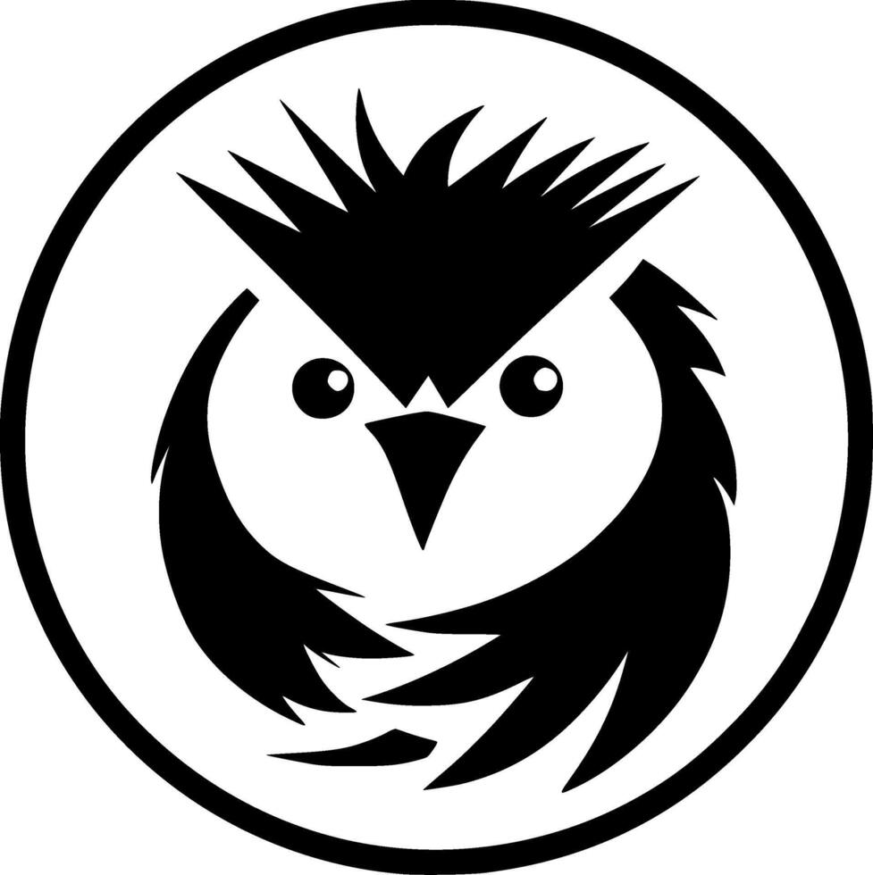 oiseau, noir et blanc vecteur illustration