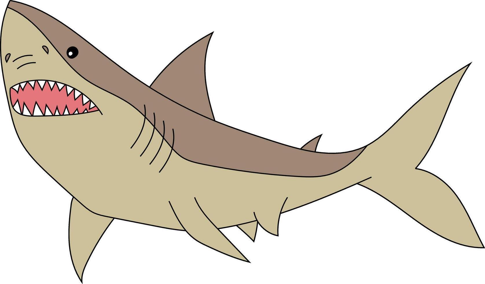 coloré requin clipart pour les amoureux de mer la vie vecteur