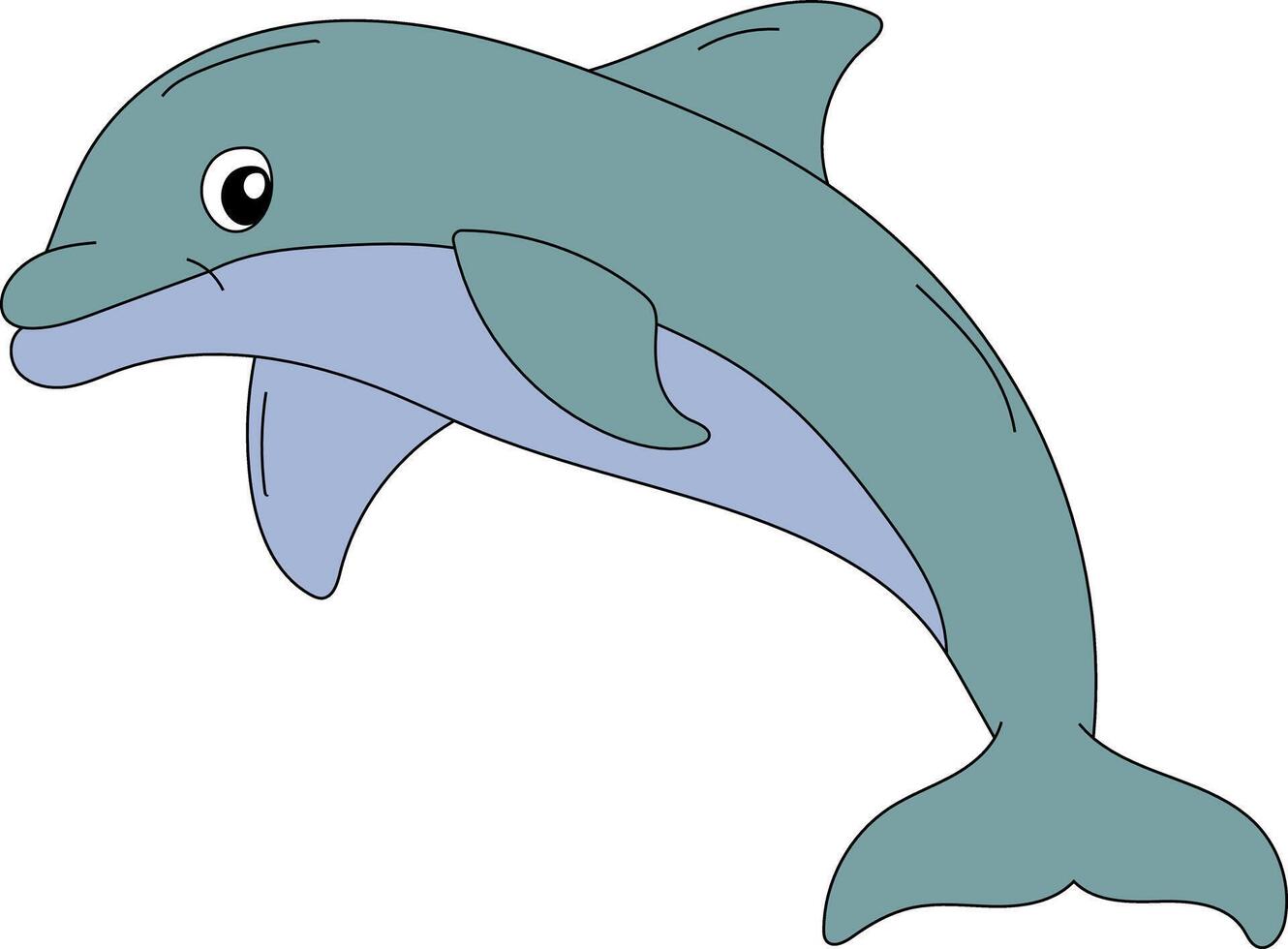 coloré dauphin clipart pour les amoureux de mer animaux vecteur