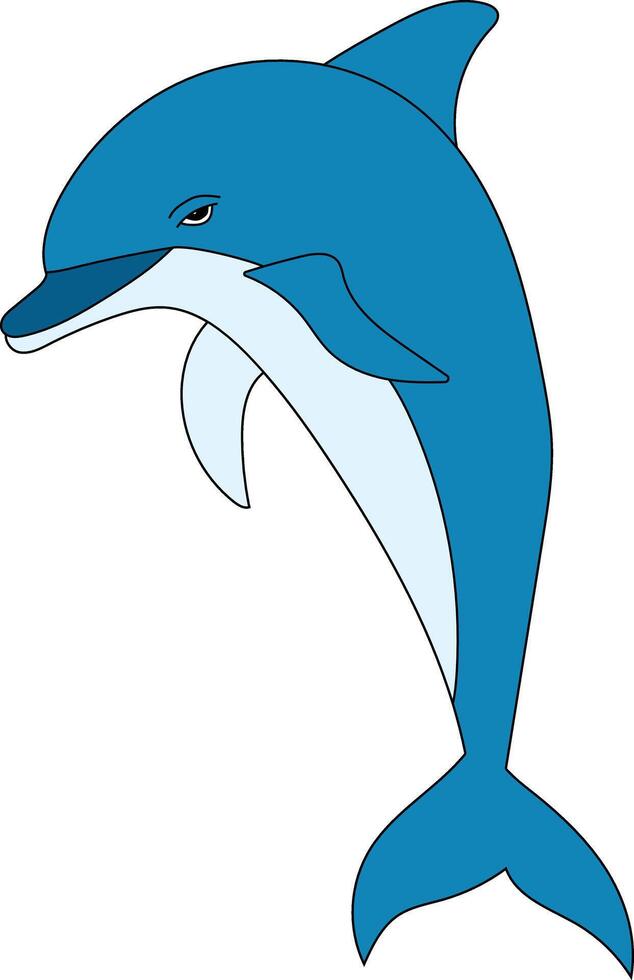 coloré dauphin clipart pour les amoureux de mer animaux vecteur