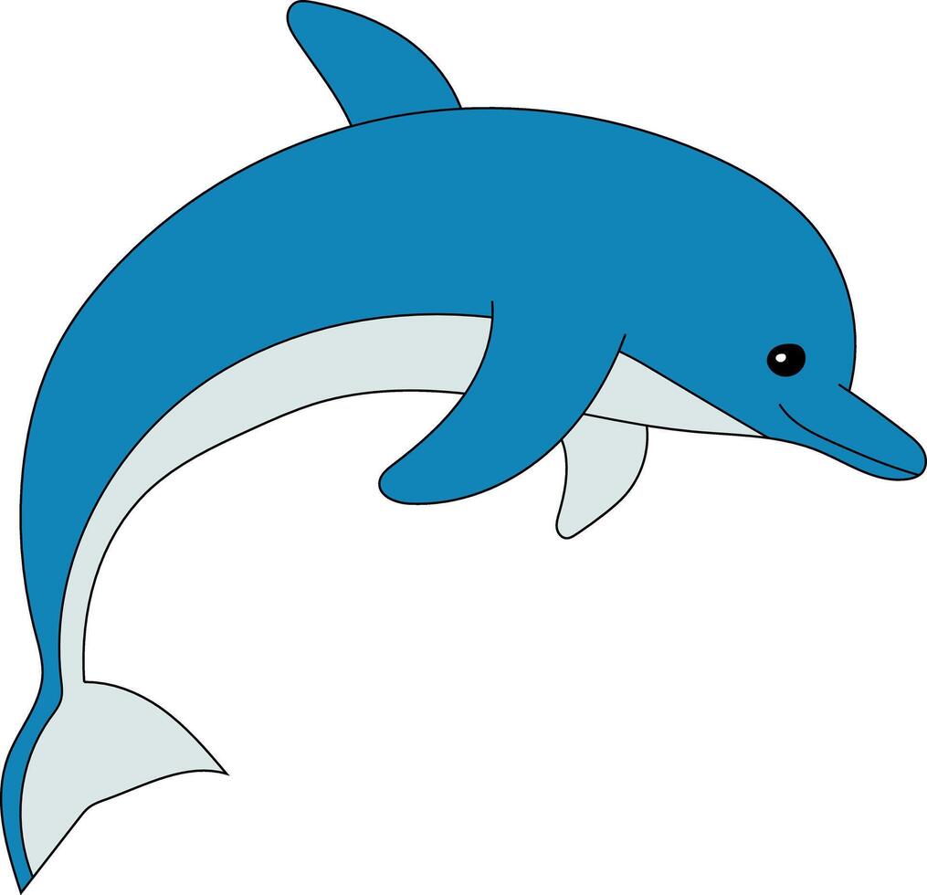 coloré dauphin clipart pour les amoureux de mer animaux vecteur