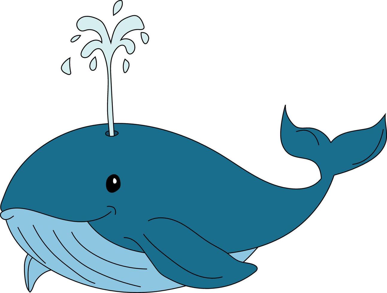 coloré baleine clipart pour les amoureux de mer animaux vecteur