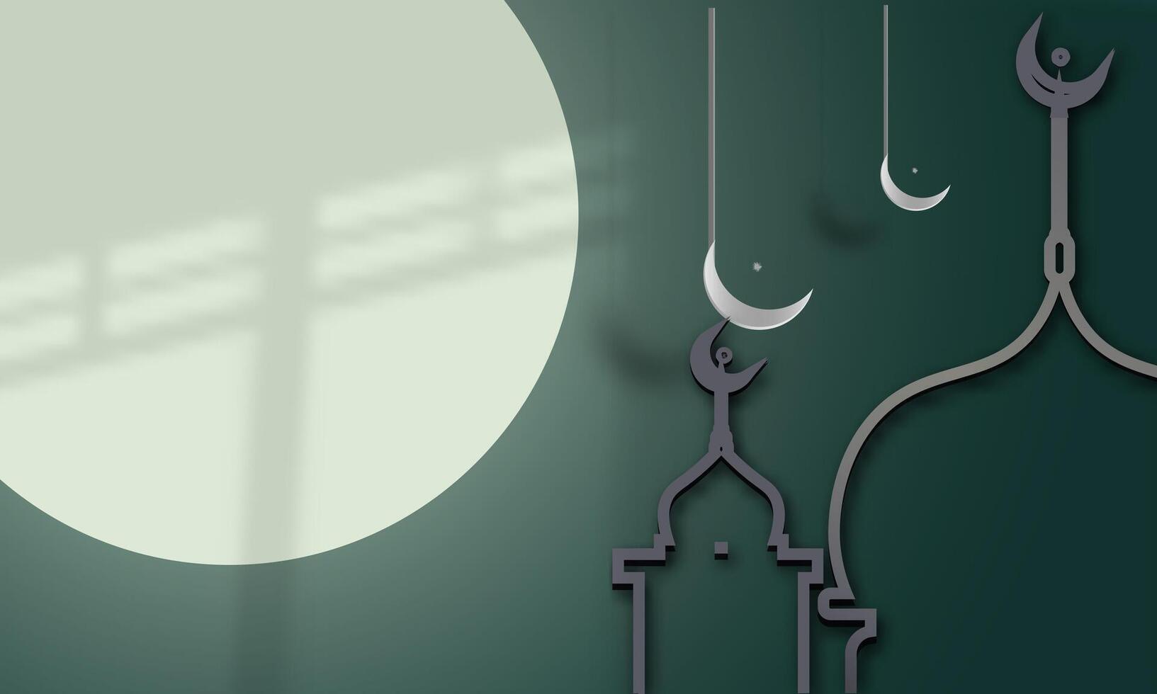 islamique Ramadan kareem Contexte nuit thème avec mosquée silhouette vecteur