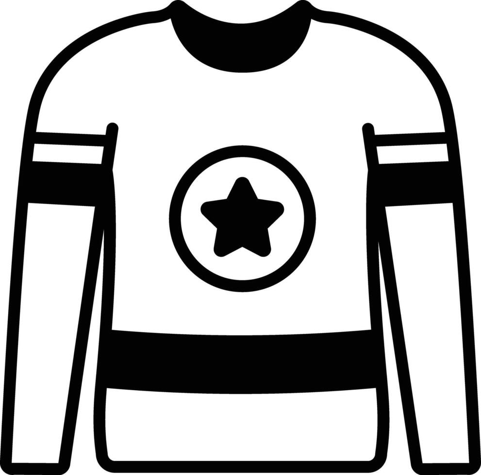 le hockey Jersey glyphe et ligne vecteur illustration