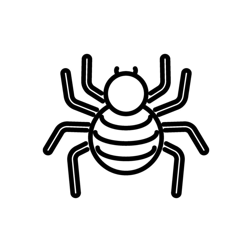 araignée icône vecteur dans ligne style