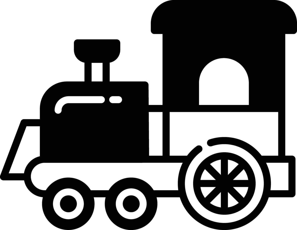 train glyphe et ligne vecteur illustration