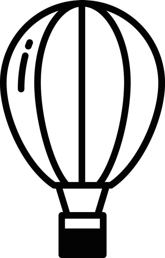chaud airbollon glyphe et ligne vecteur illustration