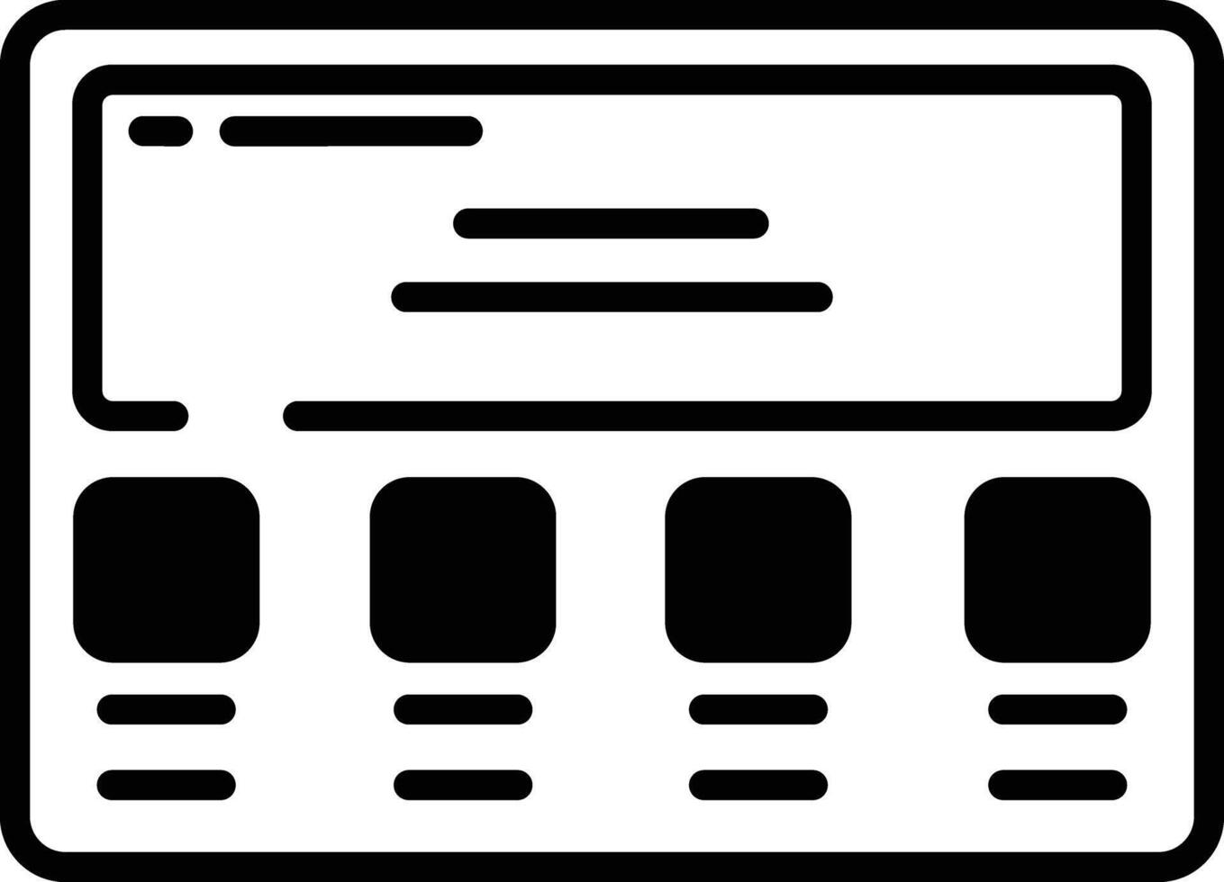 bannière glyphe et ligne vecteur illustration