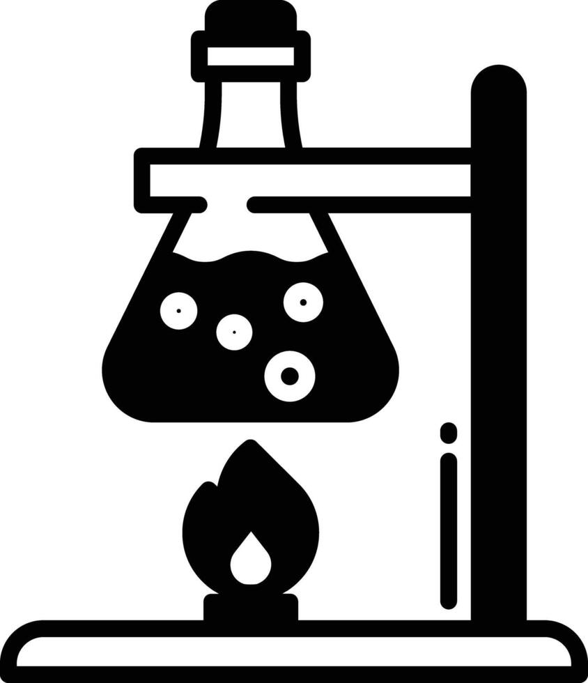 expérience glyphe et ligne vecteur illustration