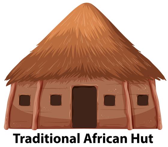 Une cabane africaine traditionnelle vecteur
