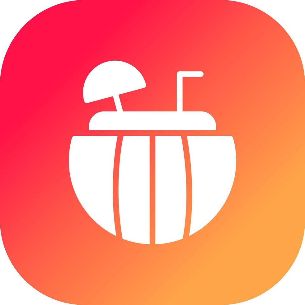conception d'icône créative cocktail pastèque vecteur