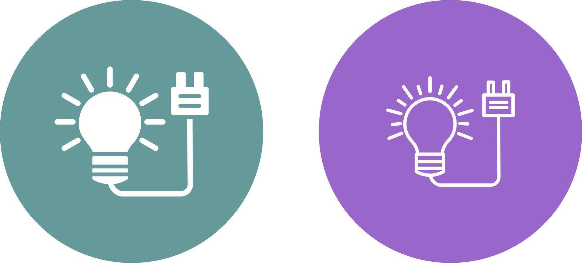 icône de vecteur d'ampoule électrique