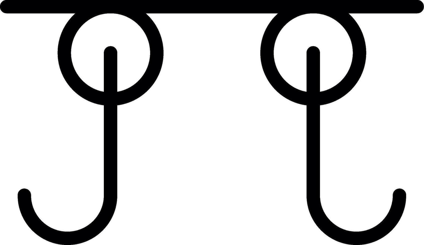 conception d'icône créative de porte-manteau vecteur