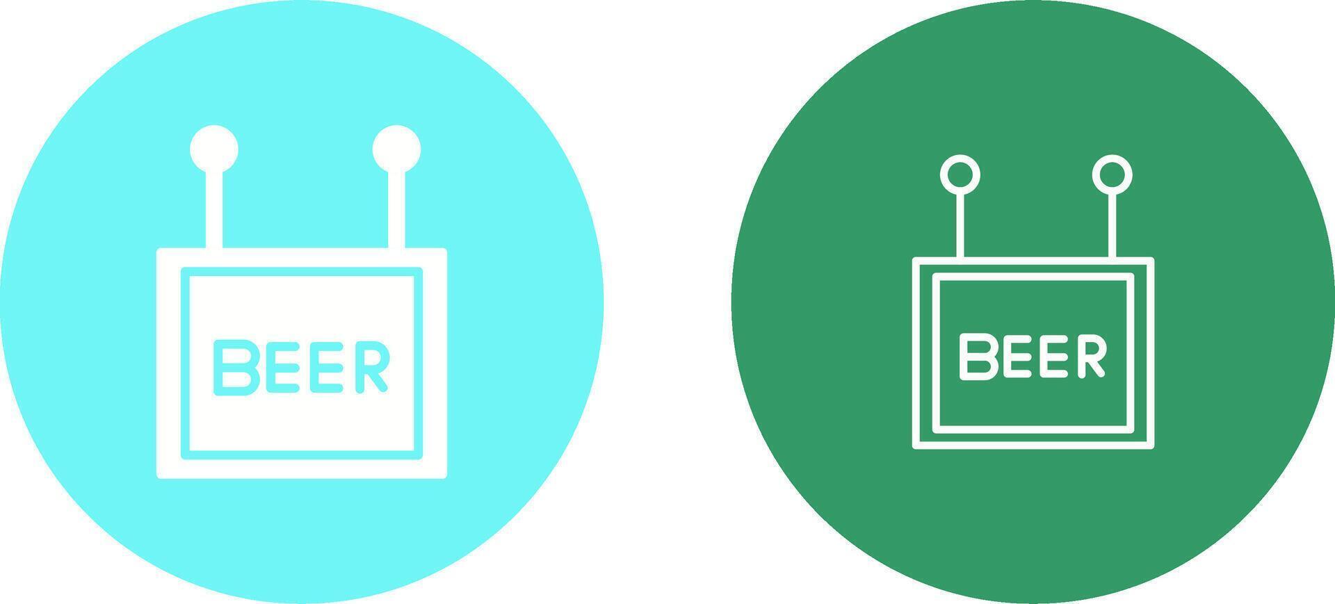 icône de vecteur de signe de bière