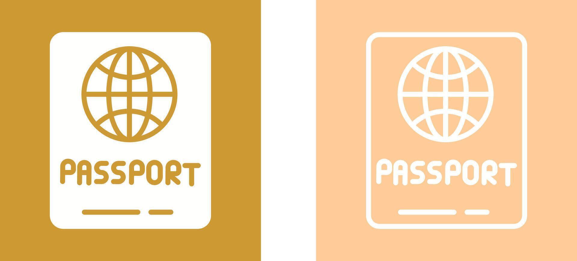 icône de vecteur de passeport