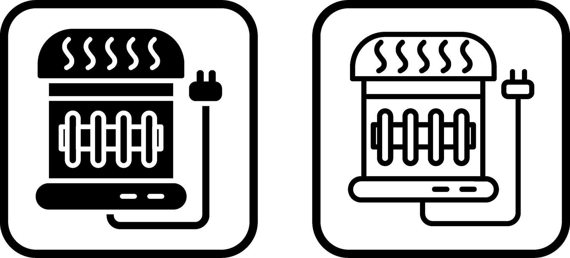 icône de vecteur de chauffage électrique