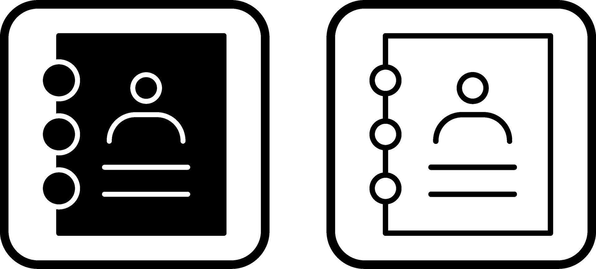 icône de vecteur de contact