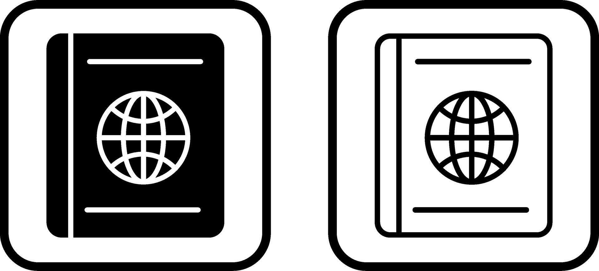 icône de vecteur de passeport