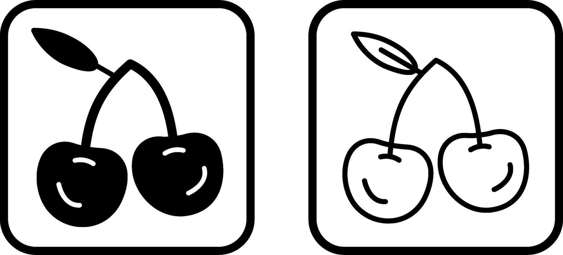 icône de vecteur de cerises