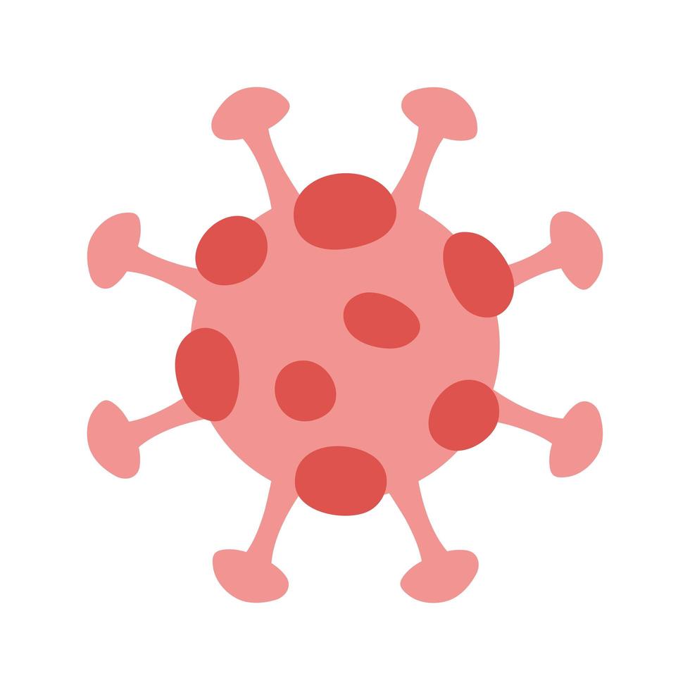 icône isolée contagieuse de pandémie de coronavirus covid 19 vecteur