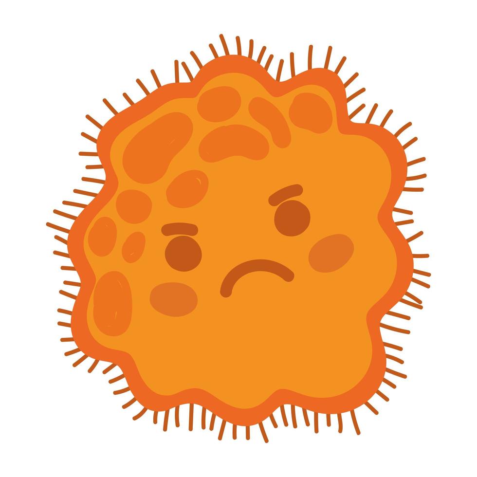 icône de danger de dessin animé de virus pandémique de coronavirus covid 19 vecteur