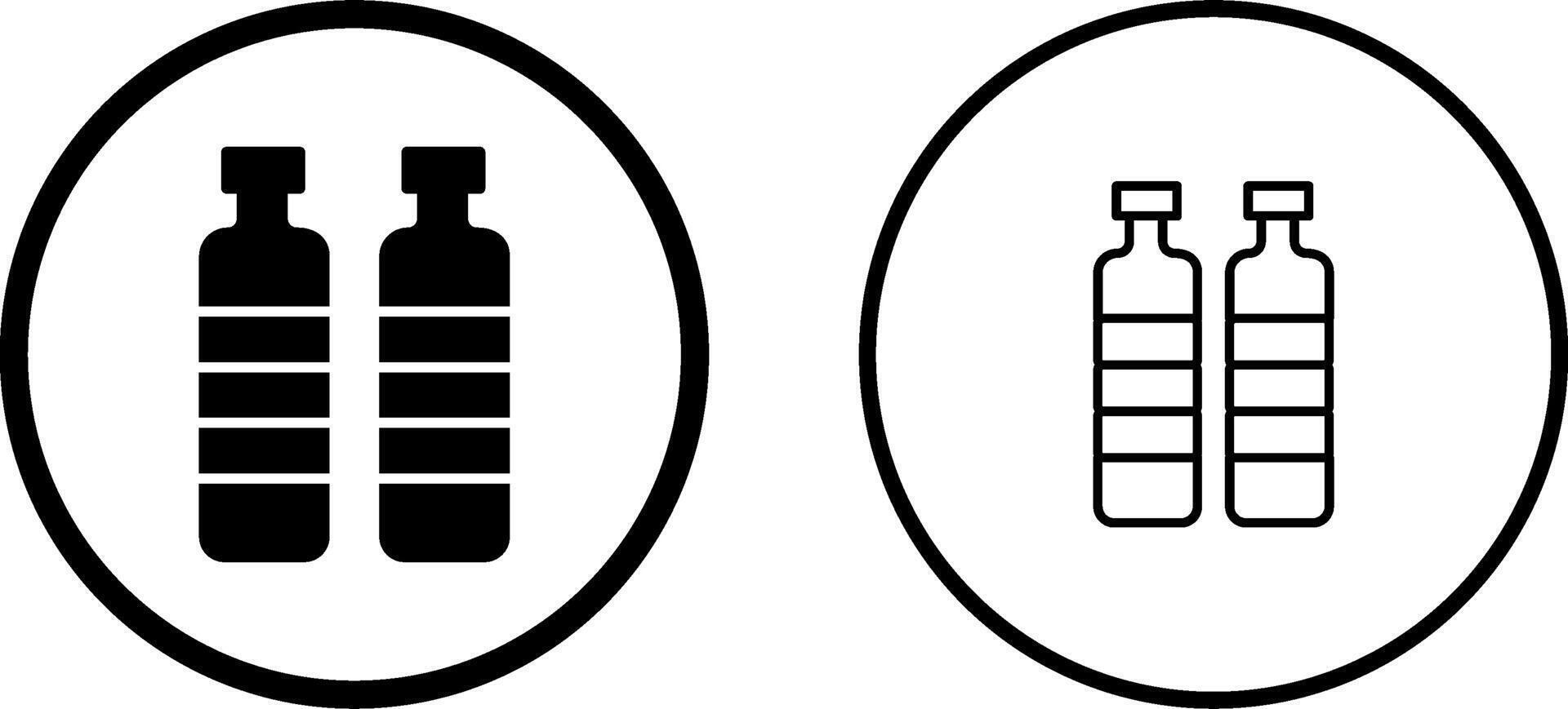 bouteille dans l'icône de vecteur d'eau