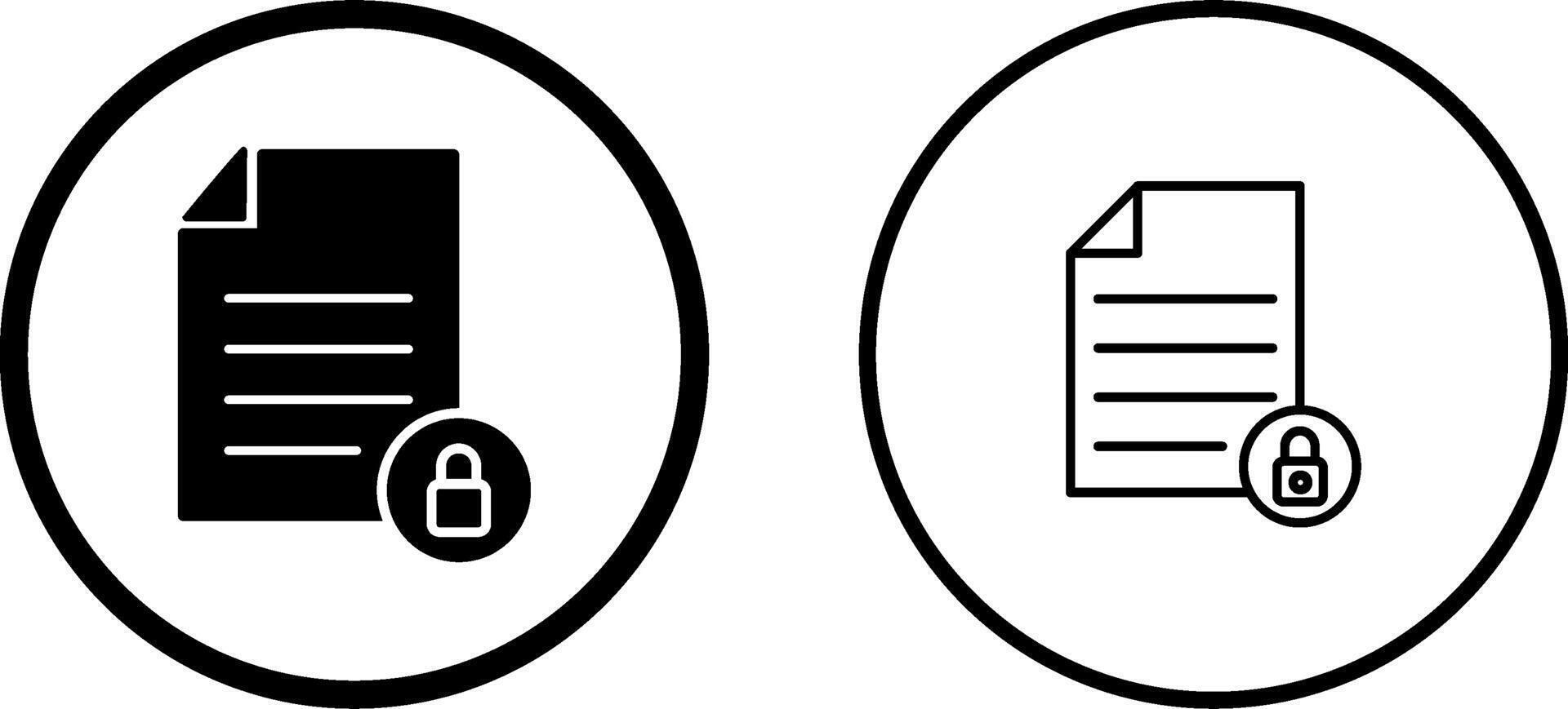 icône de vecteur de document privé